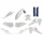FAIRINGS/BODY PARTS FOR HUSQVARNA 125 TC, 250, 350, 450 FC 2019>  White - (OEM color)  (11 parts kit)   -POLISPORT-