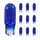 LIGHT BULB 12V  1,7W STANDART W1,2W FOOT W2,2x5,2D WEDGE BLUE(DASHBOARD LIGHT) (SOLD PER 10)  -SELECTION P2R-