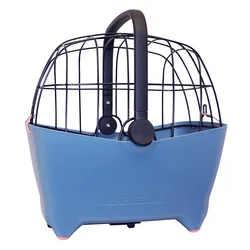 PANIER ARRIERE PLASTIC BASIL BUDDY BLEU POUR CHIEN (45x32x22) (LIVRE AVEC FIXATION ETAU PORTE BAGAGE) COMPATIBLE  SYSTEME MIK