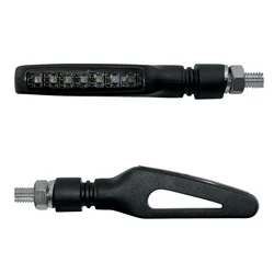 CLIGNOTANT SEQUENTIEL MOTO TAAC FR02 7 LEDS FUME/NOIR (M8 / LONG 96mm / H 15mm) (PAIRE) QUALITE PREMIUM  -HOMOLOGUE ECE-