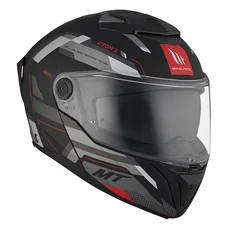 CASQUE MODULABLE MT ATOM 2 SV BAST D5 DOUBLE ECRANS NOIR/GRIS MAT XS (ECE 22.06 P/J)