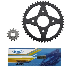 CHAIN AND SPROCKET KIT FOR MBK 50 X-POWER 2000>/YAHAHA 50 TZR 2000> 420  13x47 (BORE Ø 54mm)  -SELECTION P2R-