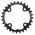 CHAINRING FOR MTB 28T. Ø80 - 2X10 "INNER" BLACK CT2 STRONGLIGHT -4 ARMS- 10 Speed SRAM - NON THREADED - Thickness 3,5 mmm