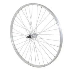 WHEEL FOR URBAN BIKE- 650X35B -REAR ALUMINIUM -ALUMINIUM HUB- SOLID SPINDLE- 7/6/5 Speed hub (35-584) (SOLD WITH NUTS 10X100)