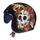 CASQUE JET MT LE MANS 2 SV SKULL & ROSES A1 NOIR BRILLANT    XS  SIMPLE ECRAN TRANSPARENT (LIVRE AVEC UN ECRAN SUPPLEMENTAIRE DARK (ECE 22.06)