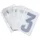 CHIFFRE PLAQUE PVC MOTO/SCOOTER 45mm  3  (VENDU PAR 10)