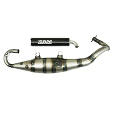 POT SCOOT YASUNI R VERNI POUR PIAGGIO 50 ZIP 2T, TYPHOON, NRG/GILERA 50 STALKER, RUNNER, DNA  (SILENCIEUX NOIR)  -TUB420B-