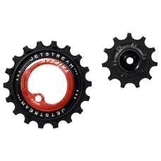 GALET DERAILLEUR TRIPEAK 11-18 DENTS CERAMIC POUR DERAILLEUR 2x12/11V. ROUGE COMPATIBLE SHIMANO GRX RD-RX810/815/820 (JEU DE 2)