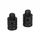 MIRROR HOLE PLUGS FOR YAMAHA 700 MT-07 BLACK ANODIZED ALU (PAIR)  -AVOC-