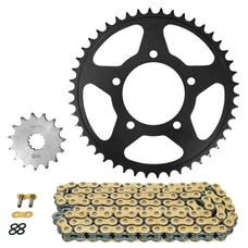 CHAIN AND SPROCKET KIT FOR SUZUKI 650 SV/X 2016>2022, SV SCRAMBLER ABS 2017>2019, SV CAFE RACER ABS 2017>2019  520  15x46  (REAR SPROCKET Ø 87/110/10.5)  (OEM SPECIFICATIONS)  -AFAM-