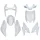 FAIRINGS/BODY PARTS FOR SCOOT  MBK 50 NITRO 1997>2012/YAMAHA 50 AEROX 1997>2012 WHITE GLOSS  (8 PARTS KIT)