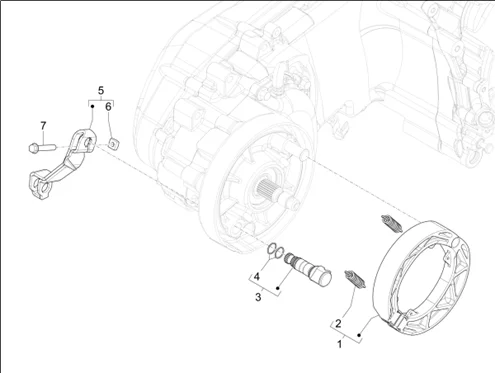 Frein posterieur - Mâchoire