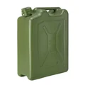 JERRYCAN/BIDON ESSENCE/CARBURANT PRESSOL EN POLYETHYLENE VERT ARMEE TYPE US AVEC BEC FLEXIBLE 20L