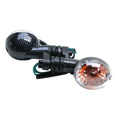 CLIGNOTANT SCOOT ADAPTABLE PEUGEOT 50 LUDIX TRANSPARENT/CARBONE (HOMOLOGUE CE) (PAIRE)  -REPLAY-