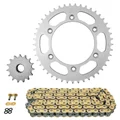 KIT CHAINE ADAPTABLE KTM 690 ENDURO 2008>2010, ENDURO R 2009>2013, ENDURO R ABS 2014>2017  520  15x45  (DIAM COURONNE 125/150/8.5)  (DEMULTIPLICATION ORIGINE)  -AFAM-
