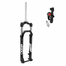 FOURCHE VTT 29 " ZOOM 868S A RESSORT NOIR REGLABLE/BLOCABLE AVEC MANETTE AU CINTRE DEB. 100MM POUR AXE TRAVERSANT BOOST 15-110 PIVOT LISSE CONIQUE 1''1/8-1"1/2 EXTERIEUR COMPATIBLE DISQUE