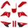 CARROSSERIE/CARENAGE MOTO MX HONDA 250 CRF R 2025> ROUGE HONDA (COULEUR OEM) (KIT PLASTIQUES 9 PIECES)  -POLISPORT-