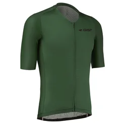 MAILLOT GIST HOMME PODIUM MANCHES COURTES ZIP TOTAL VERT L -5359