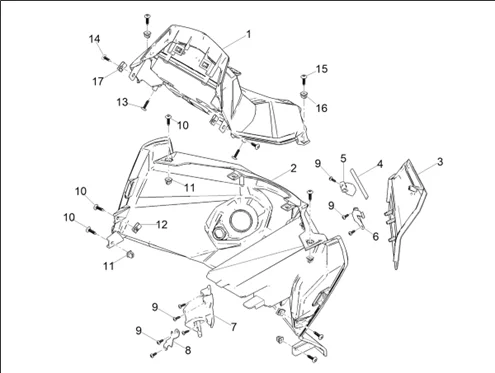 Coffre avant - Contre-tablier