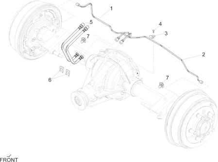 Rear brakes pipes