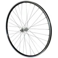 WHEEL FOR TREKKING BIKE- 700X35 FRONT P2R -ALUMINIUM BLACK DOUBLE-WALLED - ALUMINIUM HUB - SOLID SPINDLE
