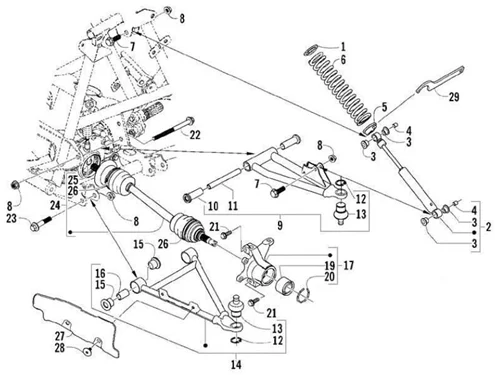 Suspension avant - Amortisseur/s