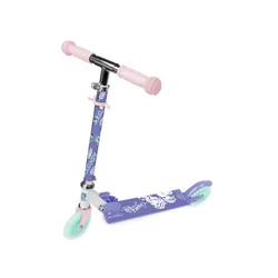 TROTTINETTE DISNEY 2 ROUES FROZEN VIOLET ACIER PLIABLE ET REGLABLE AVEC FREIN ROUE ARRIERE