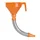 FUNNEL - PRESSOL - POLYETHYLENE ORANGE Ø 160mm WITH METALIC FLEXIBLE EXTENSION   (SOLD PER UNIT