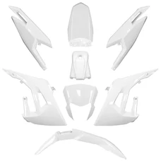 FAIRINGS/BODY PARTS FOR DERBI 50 SENDA XTREME 2018>/GILERA 50 RCR 2018>, SMT 2018> GLOSS WHITE (8 PARTS KIT)  -P2R-