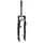 FOURCHE VTT 24 " M-W A SUSPENSION ACIER RESSORT/ELASTOMERE NOIR DEB. 50mm PIVOT (220/130MM) FILETE 1"-22,2 INTERIEUR (MONTAGE DISQUE + V-BRAKE)