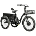 TRICYCLE ELECTRIQUE/VAE CITY LEADER FOX 24" LOVELO 2025 MIXTE NOIR BRILLANT 3V SHIMANO NEXUS MOTEUR ROUE AV BAFANG 36V 45Nm BATTERIE 16,7Ah (AVEC DIFFERENTIEL)