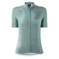 MAILLOT GIST LADY / FEMME MANCHES COURTES KIN ZIP TOTAL VERT SAUGE XL -5372