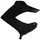 CARENAGE/CACHE RESERVOIR 50 A BOITE ADAPTABLE DERBI 50 SENDA 1994>2010 NOIR BRILLANT DROIT  -P2R-