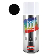 SPRAY- PAINT CAN- AREXONS ACRYLIC 100 GLOSS BLACK 400ml (3621)