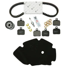 MAINTENANCE KIT "PIAGGIO GENUINE PARTS" 125 X9 1998>2005 (WITH SLIDING GUIDES) (WITH 3 BRAKE PADS KIT BREMBO 647076)  -1R000397-