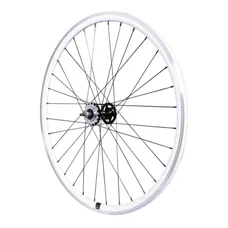 WHEEL FOR ROAD BIKE / FIXIE / TRACK P2R 30mm WHITE - REAR- 2 SIDES THREADED HUB +16T. SPROCKET