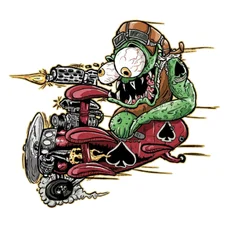 STICKER LETHAL THREAT MINI RED BARON MONSTER (60x80mm)