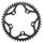 PLATEAU ROUTE 5BRA D.110 STRONGLIGHT 46DTS  EXTERIEUR NOIR ALU 7075 TYPE SHIMANO 9/10V.