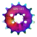 PIGNON 50 A BOITE ADAPTABLE DERBI 50 SENDA EURO 2 + EURO 3, GPR/GILERA 50 SMT, RCR  420  14 DTS NEO-CHROME  -P2R-