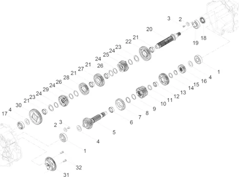 Boîte de vitesses - engrenages