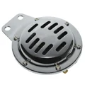 AVERTISSEUR/KLAXON MOTO DC 12V ACIER CHROME 105DB (DIAM 100 mm)  -P2R-