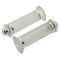 REVETEMENT POIGNEE REPLAY SCOOTER/50 A BOITE DOME TRANSPARENT/CHROME - CLOSED END (PAIRE)