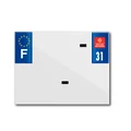 BANDE PLAQUE MOTO 170x130 POUR PVC VIERGE DEP. 31/EURO (VENDU A L'UNITE)