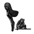 FREIN A DISQUE ROUTE HYDRAULIQUE SHIMANO 105 AVANT 2x12V. R7120 DOUBLE NOIR (LEVIER/MANETTE AVEC ETRIER BR-R7170+DURITE ASSEMBLE 1000mm)