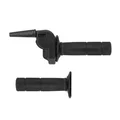 POIGNEE DE GAZ MOTO OFF ROAD DOMINO 2353 ALU NOIR AVEC REVETEMENT NOIR (MONOCABLE)