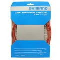 BRAKE CABLE KIT FOR ROAD BIKE -  SHIMANO RED/CABLE TEFLON  ( 2 CABLES-2 HOUSINGS KIT)