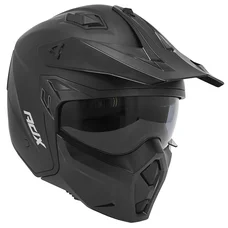 CASQUE TRIAL ADX AT700 NOIR MAT XXL (2XL) SIMPLE ECRAN TRANSFORMABLE AVEC MENTONNIERE AMOVIBLE (LIVRE AVEC UN ECRAN SUPPLEMENTAIRE FONCE) (ECE 22.06)