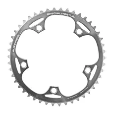 CHAINRING FOR TRACK BIKE 5 ARMS - Ø130 TA 46 Teeth- SILVER ALU 7075 FOR CHAIN 3.17mm (1"1/8)
