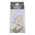 AUTOCOLLANT/STICKER MERYT MEDIUM NUMERO 3 JAUNE (H11cm)