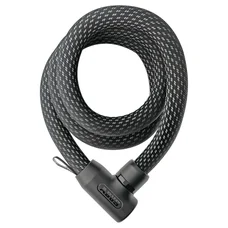 ANTIVOL VELO CHAINE A CLE ABUS YARNIT 4004K DIAM 24 mm LONGUEUR 140 cm AVEC SERRURE INTEGREE NOIR -NIVEAU SECURITE 7